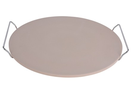 Pizza kámen Excellent KO-404001340 do trouby nebo na gril s rukojeťmi 33 cm