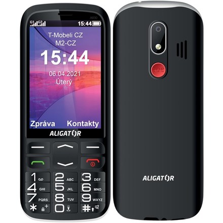 Mobilní telefon Aligator A830 Senior + s, černý