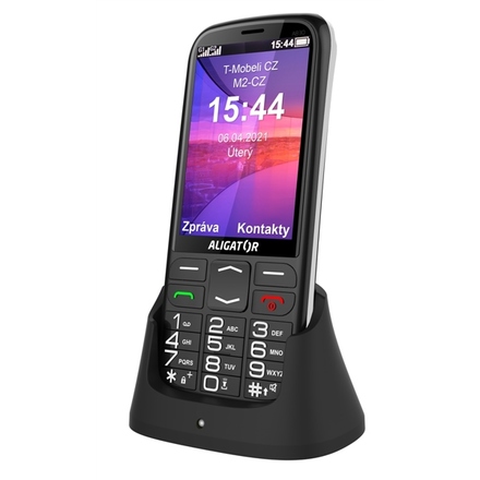 Mobilní telefon Aligator A830 Senior + s, černý (4)