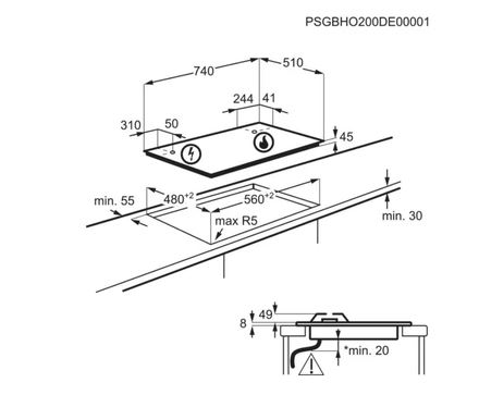 Plynová varná deska Electrolux 600 PRO StepPower KGG75362K (2)