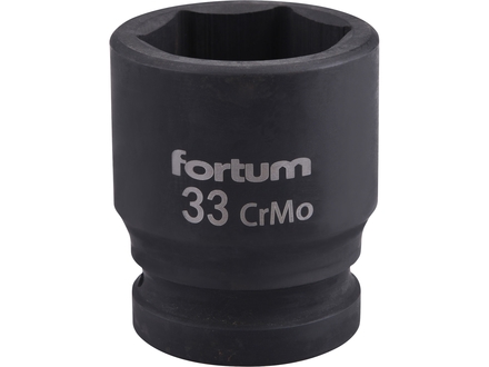 Hlavice nástrčná Fortum (4703033) hlavice nástrčná rázová, 3/4“, 33mm, L 57mm, CrMoV