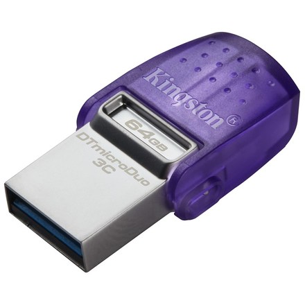 USB Flash disk Kingston DataTraveler microDuo 3C 64GB - fialový