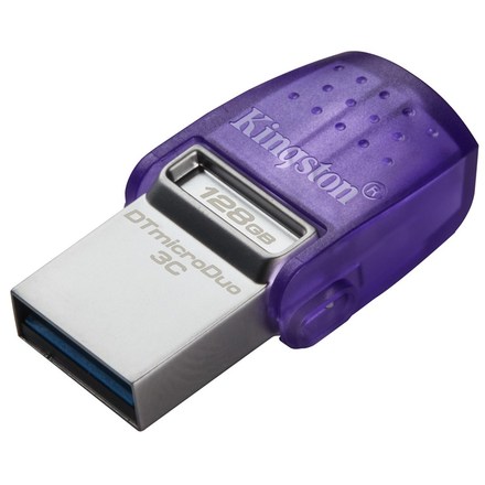 USB Flash disk Kingston DataTraveler microDuo 3C 128GB - fialový