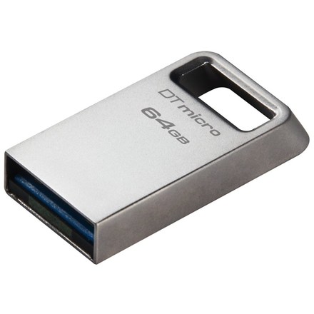 USB Flash disk Kingston DataTraveler Micro Metal 64GB - stříbrný