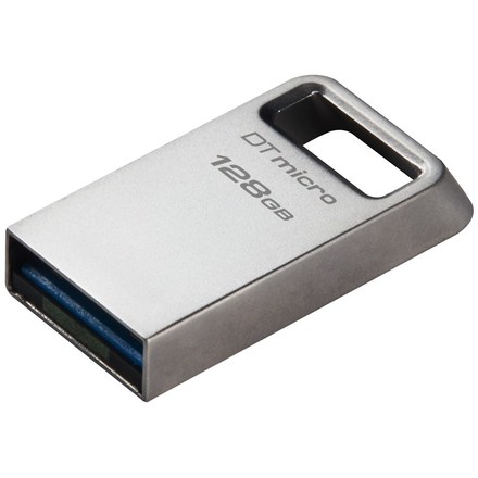 USB Flash disk Kingston DataTraveler Micro Metal 128GB - stříbrný