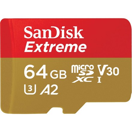 Paměťová karta SanDisk Micro SDXC Extreme AC 64GB UHS-I U3 (170R/ 80W) + adapter