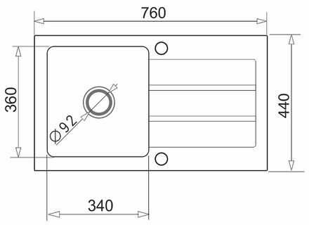 Kuchyňský grantový dřez Pyramis NEXT 76x44 1B 1D grey (70.053.701) (1)