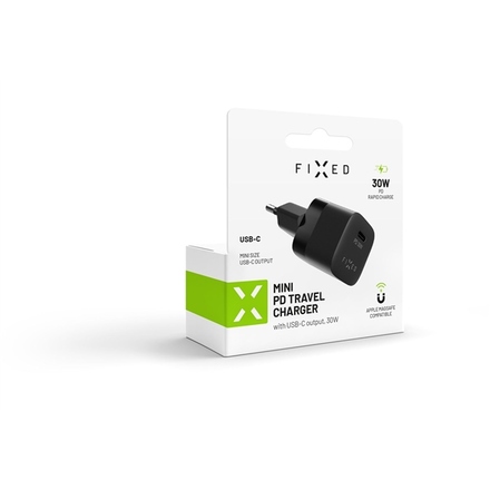 Nabíječka do sítě Fixed Mini USB-C PD, 30W - černá (6)