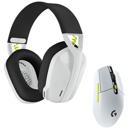 Sluchátka s mikrofonem Logitech Wireless Gaming Combo G435 + G305 - bílý