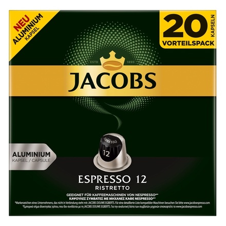 Kávové kapsle Jacobs Espresso intenzita 12, 20 ks