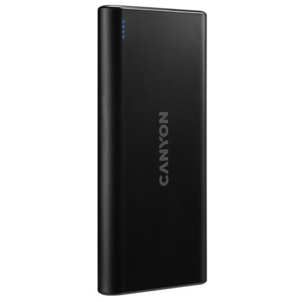 Záložní zdroj Canyon Powerbank 10000 mAh, Micro USB/ USB-C - černá