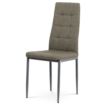 Moderní jídelní židle Autronic Jídelní židle, potah lanýžová látka, kov antracitový matný lak (DCL-397 LAN2)