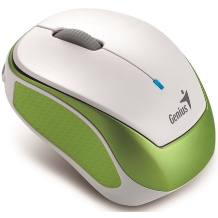 Počítačová myš Genius Micro Traveler 9000R V3 / optická / 3 tlačítka / 1200dpi - bílá/ zelená