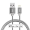 USB kabel GND USB / lightning MFI, 2m, opletený - titanium (1)