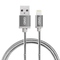 USB kabel GND USB / lightning MFI, 2m, opletený - titanium (2)