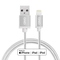 USB kabel GND USB / lightning MFI, 1m, opletený - stříbrný (1)