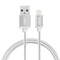 USB kabel GND USB / lightning MFI, 1m, opletený - stříbrný (2)