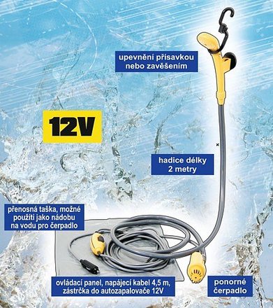 přenosná sprcha Compass Sprcha přenosná 12 V (3)