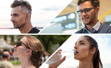 Sluchátka do uší Earfun TWS sluchátka Free Mini černá (4)