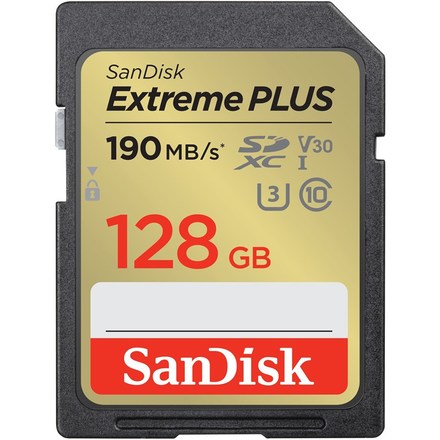 Paměťová karta SanDisk SDXC Extreme Plus 128GB UHS-I U3 (190R/ 90W)