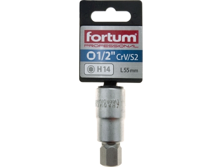 Hlavice zástrčná Fortum (4700614) hlavice zástrčná imbus, 1/2&quot;, HX 14, L 55mm, CrV/S2 (1)