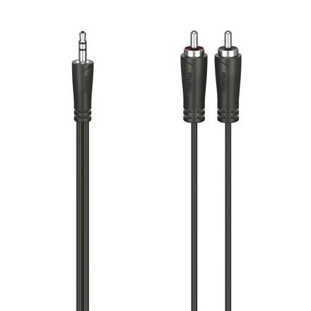 AV kabel Hama Jack 3, 5 mm / 2x cinch (RCA), 1, 5 m - černý