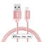 USB kabel GND LIGHTN200MM09 USB / lightning MFI, opletený, 2m, růžový (1)