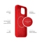 Kryt na mobil Fixed MagFlow s podporou MagSafe na Apple iPhone 14 Pro Max - červený (3)
