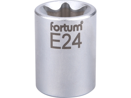 Hlavice nástrčná Fortum (4700705) hlavice nástrčná vnitřní TORX, 1/2&quot;, E 24, L 38mm, 61CrV5