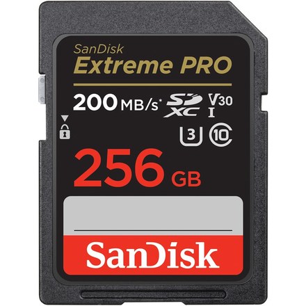 Paměťová karta SanDisk SDXC Extreme Pro 256GB UHS-I U3 (200R/ 140W)