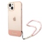Kryt na mobil Guess Camera Outline Translucent na Apple iPhone 14 - růžový (1)