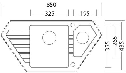 Granitový dřez SINKS BRAVO 850.1. SAHARA 85.961.142.0251.38 (1)