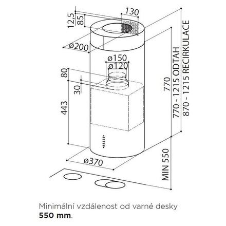 Ostrůvkový odsavač par Faber CYLINDRA ISOLA EV8 X A37 (2)