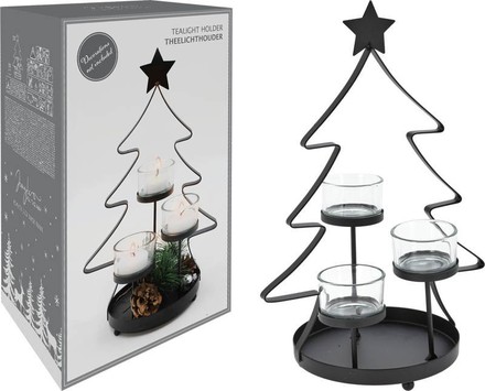 Svícen ProGarden KO-ACC690820 dekorační vánoční strom 29 cm