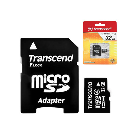 Paměťová karta Transcend MicroSDHC 32GB Class4  + adapter
