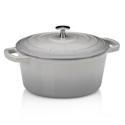 Pekáč litinový s poklicí  Kela KL-12606 CALIDO 24 cm šedá