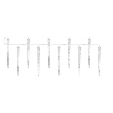 Vánoční girlanda Emos DCPC01 LED vánoční girlanda – 10x rampouch, 3,6 m, venkovní i vnitřní, studená bílá