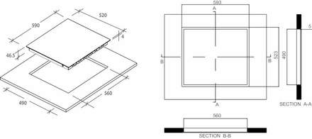 Sklokeramická varná deka Candy CH64CCB/4U2 (6)