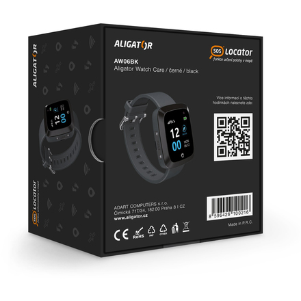 GPS hodinky Aligator Watch Care GPS (TD20), černé (12)