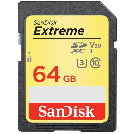 Paměťová karta SanDisk SDXC Extreme 64GB UHS-I U3 (170R/ 80W)