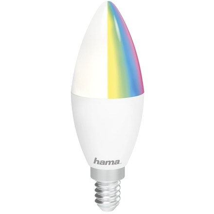 Chytrá žárovka Hama SMART WiFi LED E14, 5, 5 W, RGBW, stmívatelná
