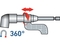 Úhlový nástavec/držák hrotů do vrtačky Extol Premium 919407 úhlový nástavec/držák hrotů do vrtačky, 1/4&quot;x140mm (105°) s magnetem (2)