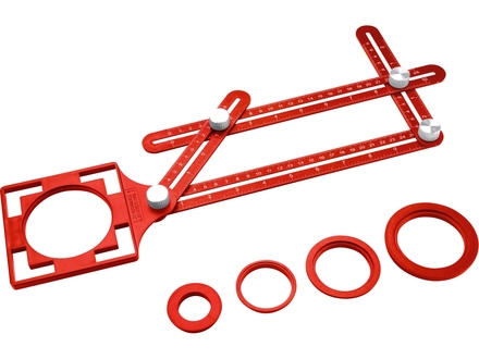 Šablona pro přenášení úhlů a pozic Extol Premium 8825122 šablona pro přenášení úhlů a pozic kovová s lokátorem, ramena 25x12mm