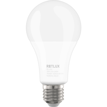 LED žárovka Retlux RLL 410 A65 E27 bulb 15W CW