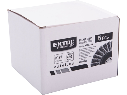 Lamelový kotouč Extol Premium (8803384) šikmý z brusného korundového rouna, O 125mm, P60-hrubý (1)