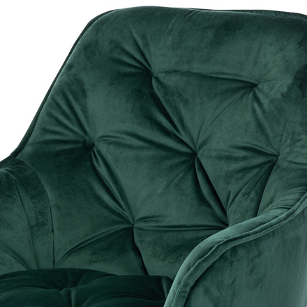 Moderní jídelní židle Autronic Jídelní židle, potah zelená sametová látka, kovová 4nohá podnož, černý lak (DCH-421 GRN4) (9)