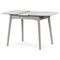 Moderní jídelní stůl Autronic Jídelní stůl 110+30x75 cm, keramická deska bílý mramor, masiv, šedý vysoký lesk (HT-401M WT) (2)