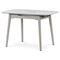 Moderní jídelní stůl Autronic Jídelní stůl 110+30x75 cm, keramická deska bílý mramor, masiv, šedý vysoký lesk (HT-401M WT) (3)
