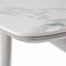 Moderní jídelní stůl Autronic Jídelní stůl 110+30x75 cm, keramická deska bílý mramor, masiv, šedý vysoký lesk (HT-401M WT) (6)