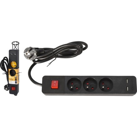 Prodlužovací kabel Excellent KO-KT9000220 s vypínačem 1,4 m 3 zásuvky / 2 x USB